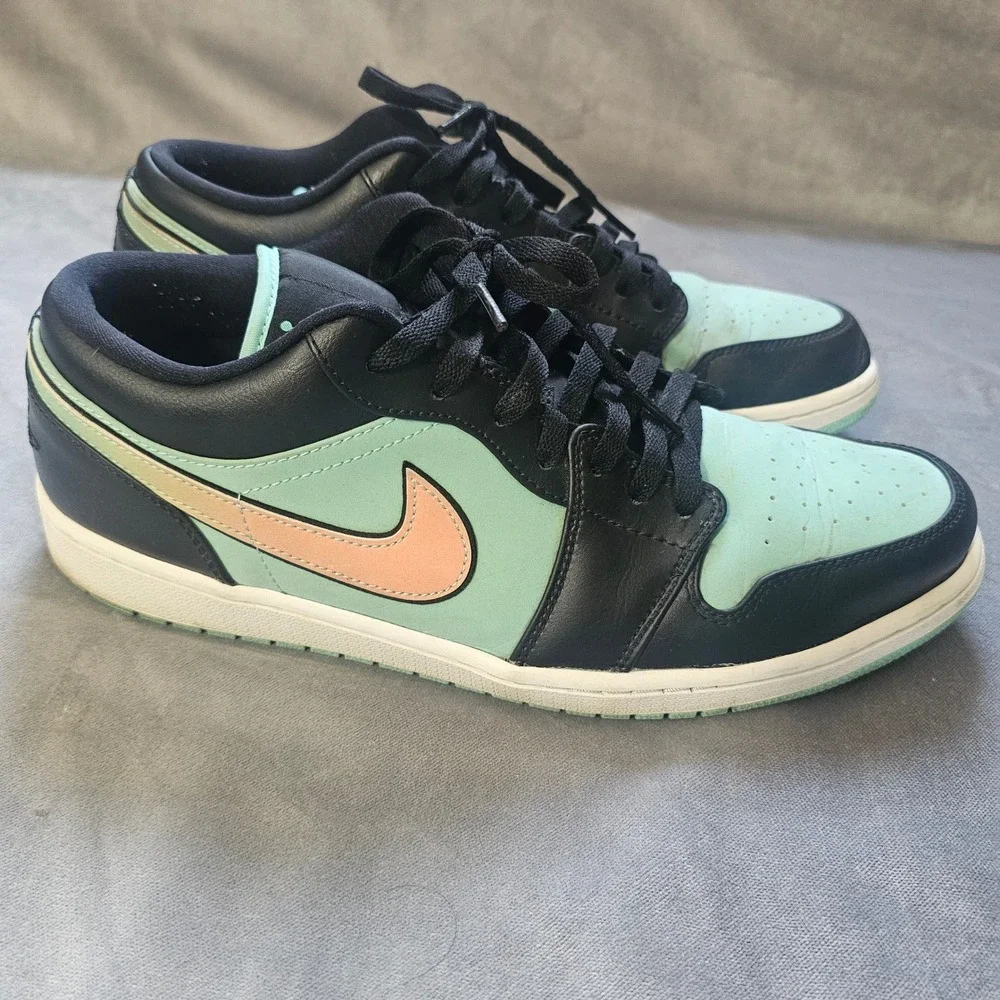 Air Jordan 1 Low SE Tropical‎ Twist Mens 13 Black Turquoise - Picture 3 of 10